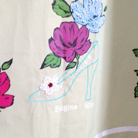 Live a Little Cute Circle Skirt Green Floral Size 10 Waist 29" - Picture 3 of 5